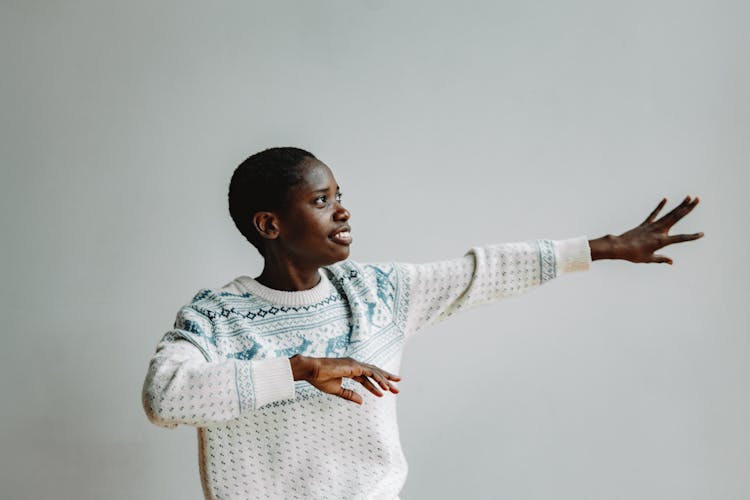 Woman Posing In Sweater