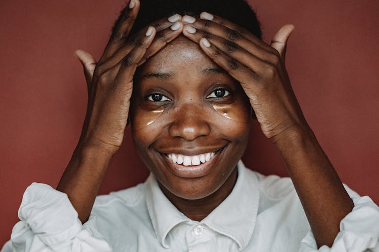 A Woman With Under Eye Masks 