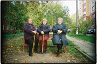 Elderly Women Sitting on Bench