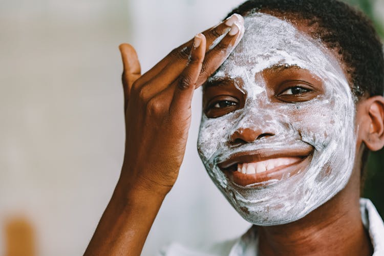 Person With White Face Paint