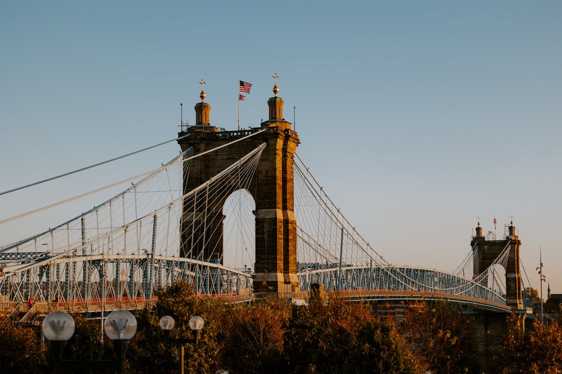 The Roebling Bridge in Cincinnati, Ohio