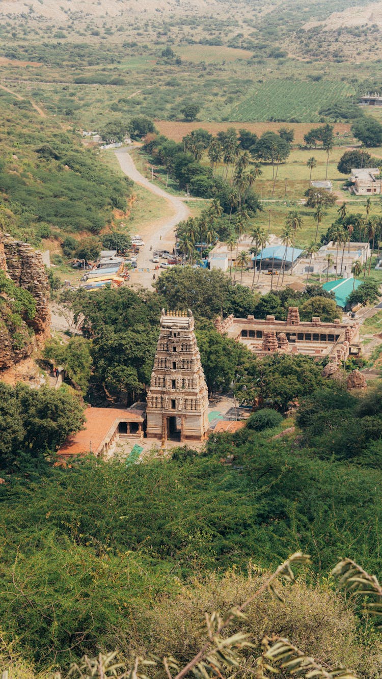 View Of Yaganti Temple In India 