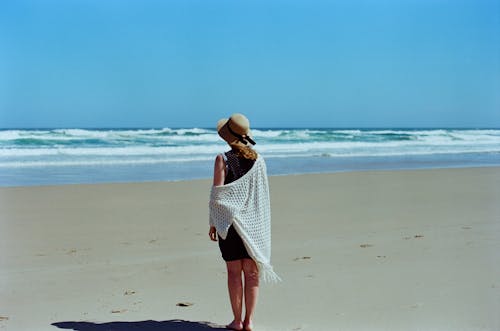 Woman Standing on the Beach