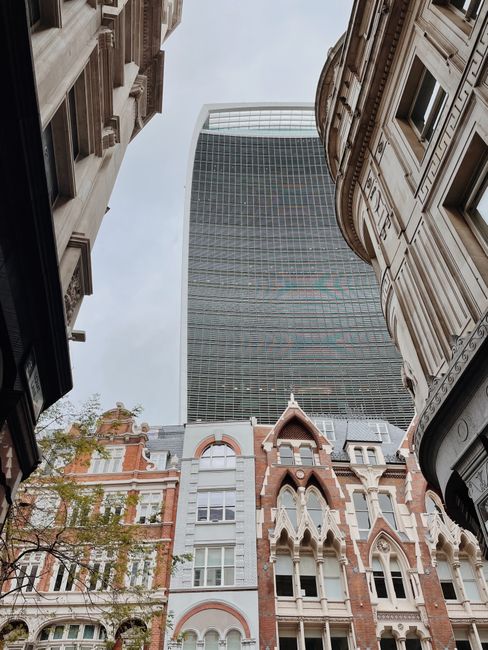 View of 20 Fenchurch Street (Walkie Talkie) in London's cityscape.