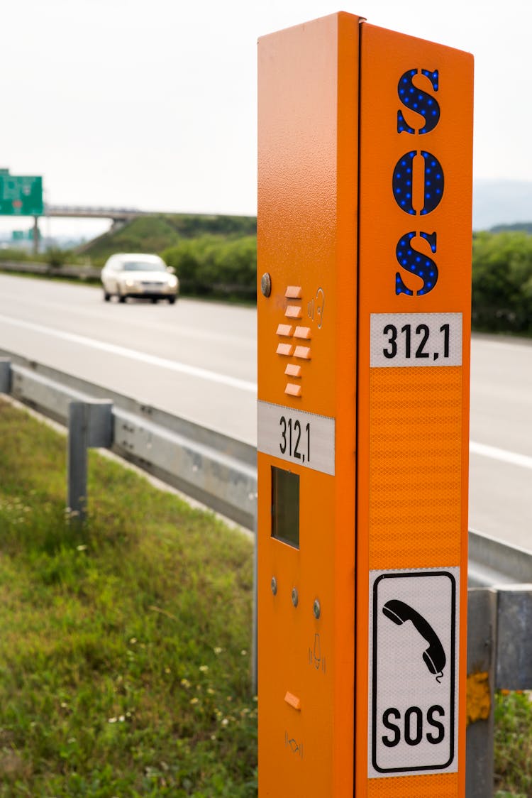 Emergency Telephone On Side Of Highway