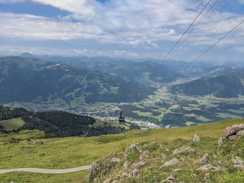 View from the Kitzbuheler Horn in Kitzbuhel Alps in Tyrol, Austria, 