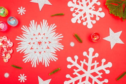 Red and White Christmas Background