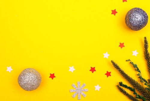 Decorations with a Yellow Background