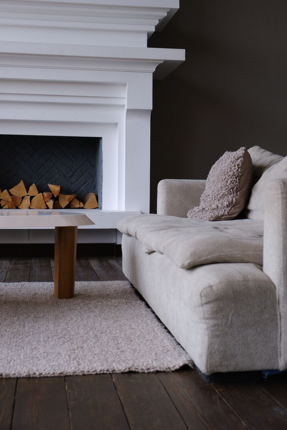 Finished modern living room interior