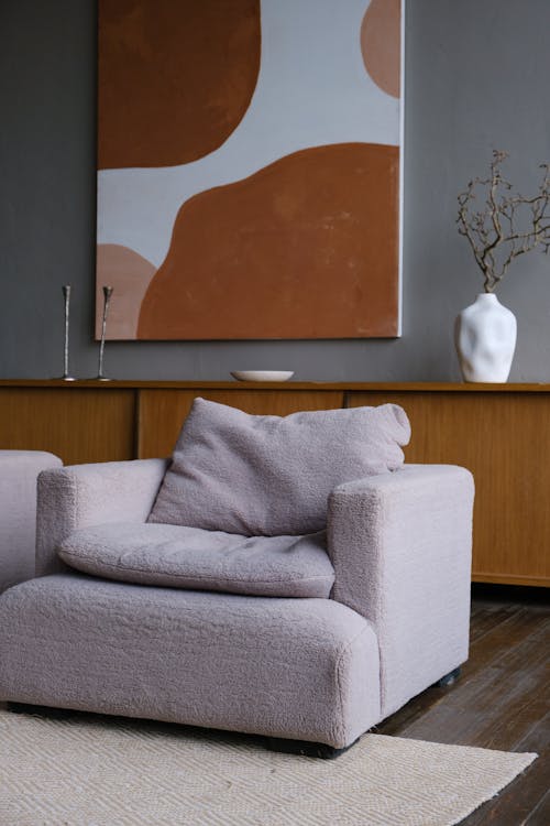 Grey Armchair in a Modern Interior