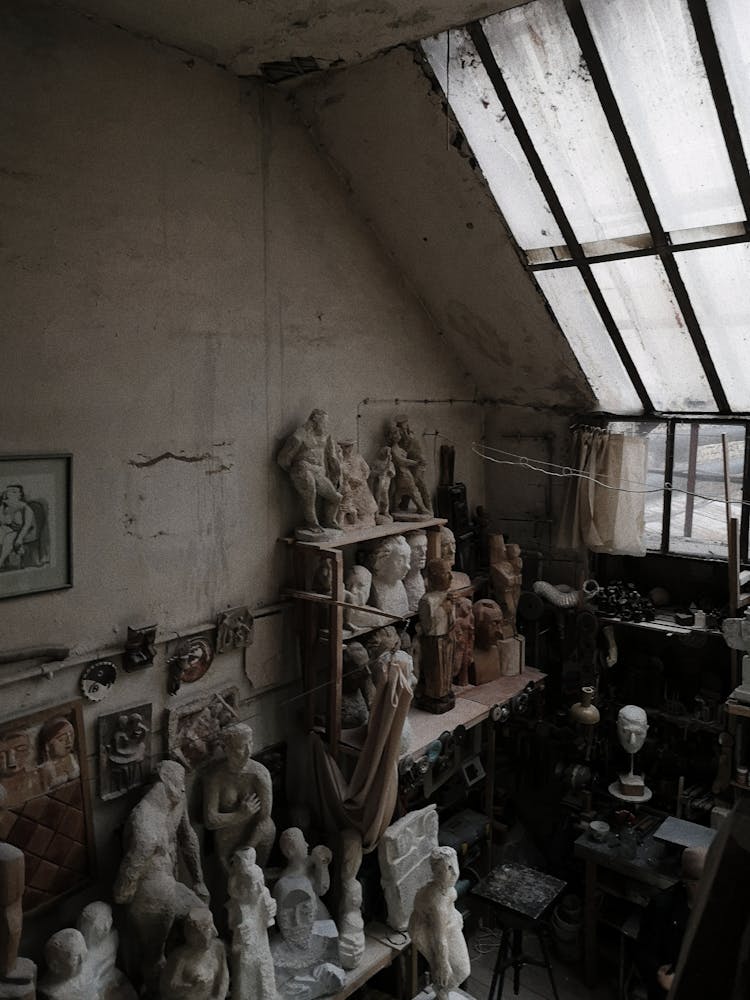 Sculptures In A Studio