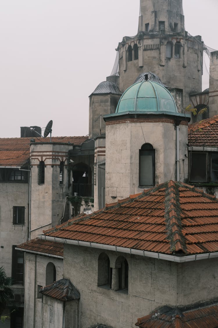 Roofs Of Buildings And Tower