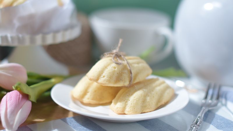 Shell-shaped tea cakes dusted with sugar — photo by dalal on Pexels