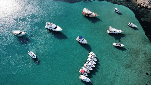Aerial Photography of Boats on the Sea