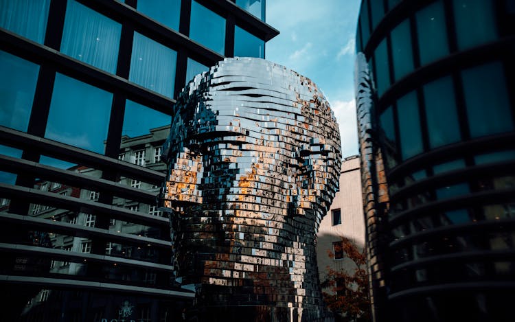 The Head Of Franz Kafka In Czech Republic