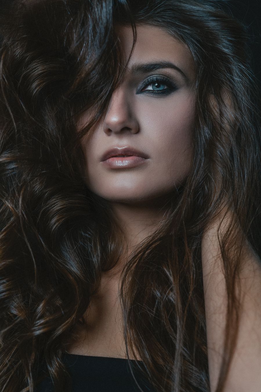 Salon client with stymata led hair
