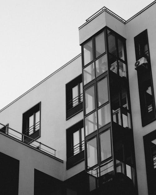 Základová fotografie zdarma na téma architektura, budova, černý a bílý