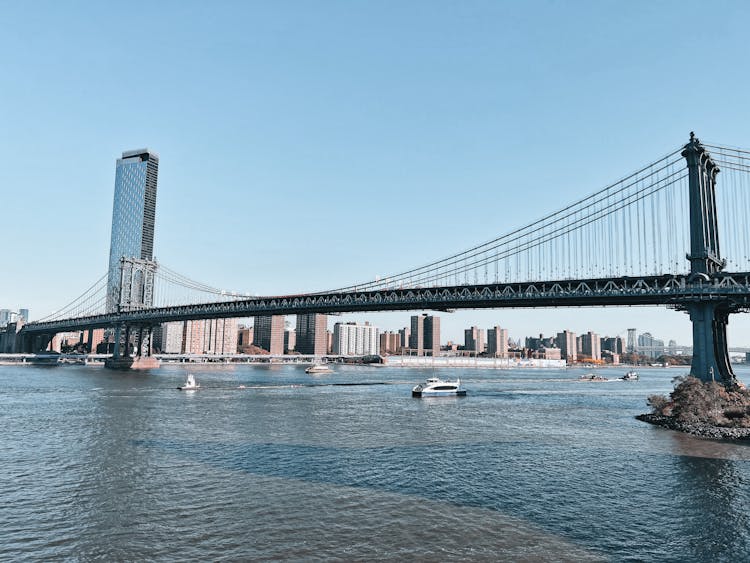 Manhattan Bridge Over The East River, New York, USA