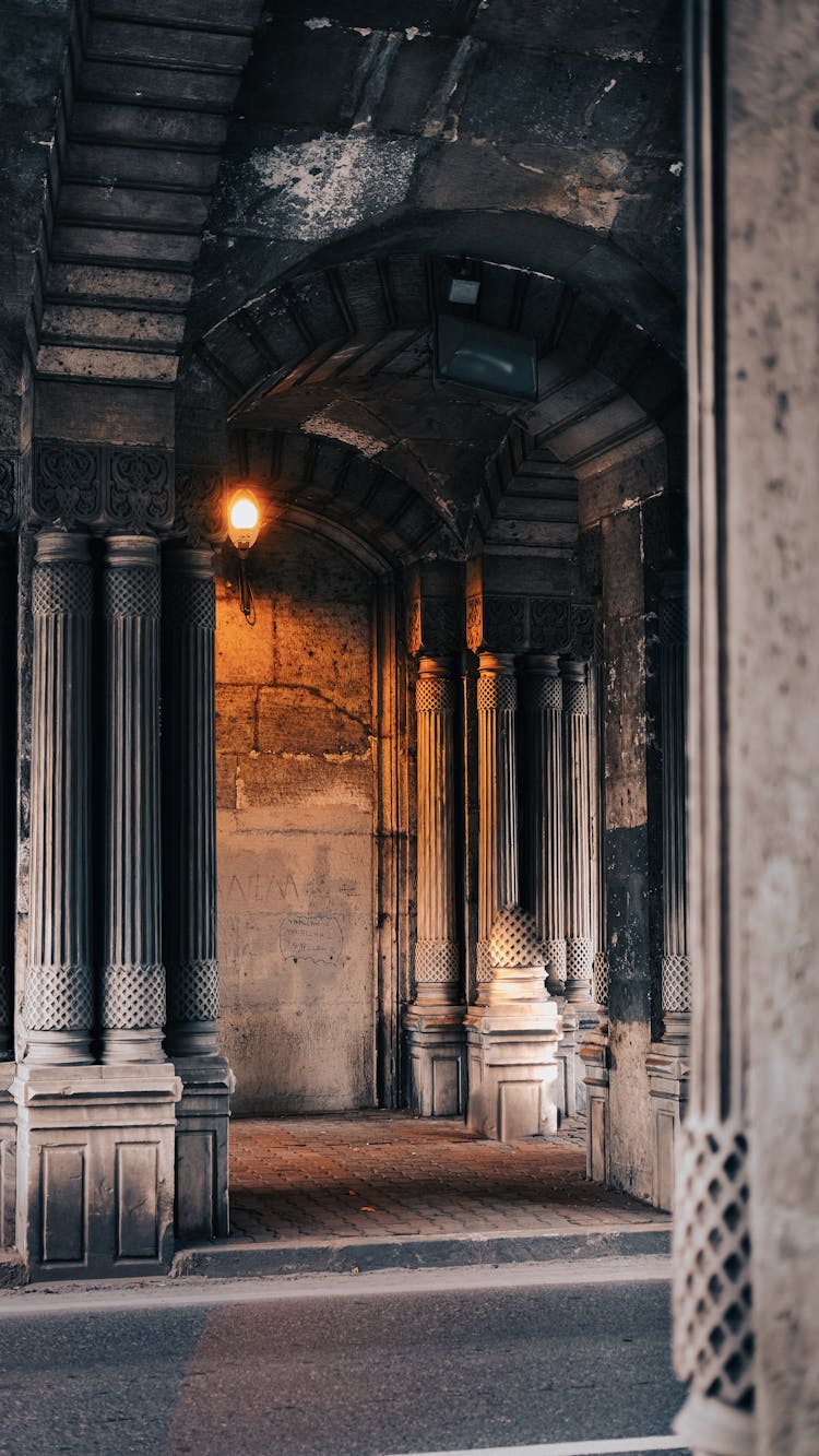 City Road Running Under Historical Arcades