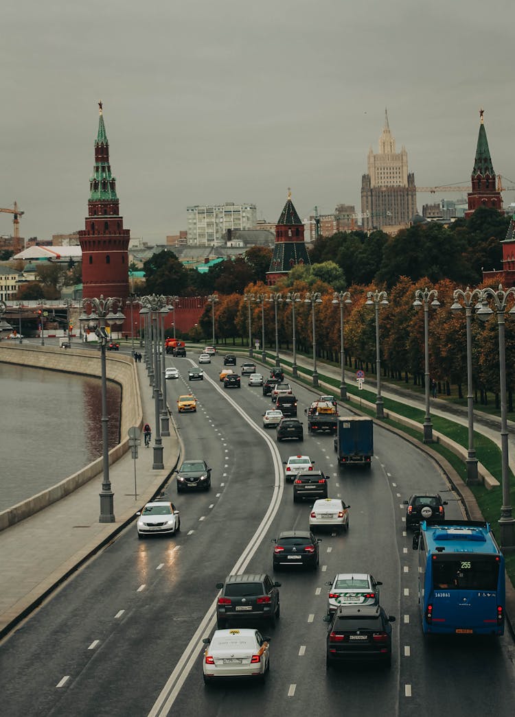 The View Of The Kremlin Towers In Russia