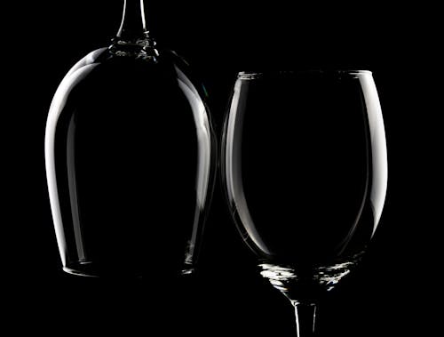Foto stok gratis background hitam, bening, Gelas anggur