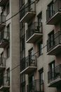 Facade of Residential Building with Balconies