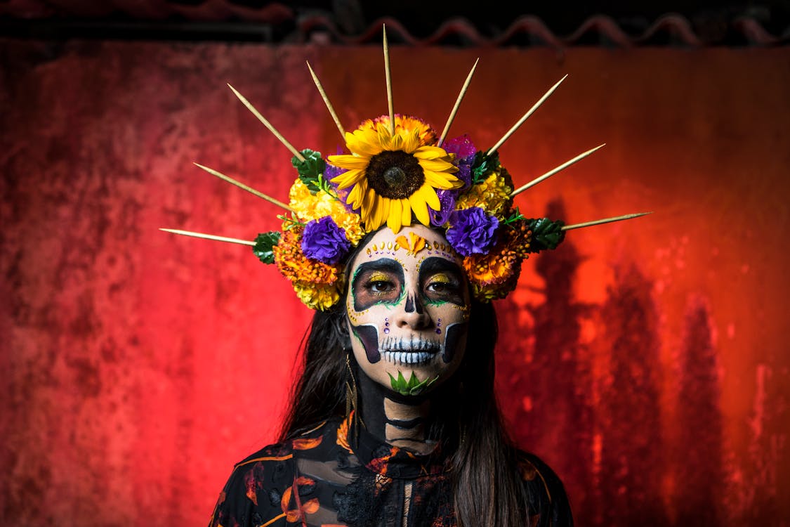 Woman in Spooky Halloween Makeup · Free Stock Photo