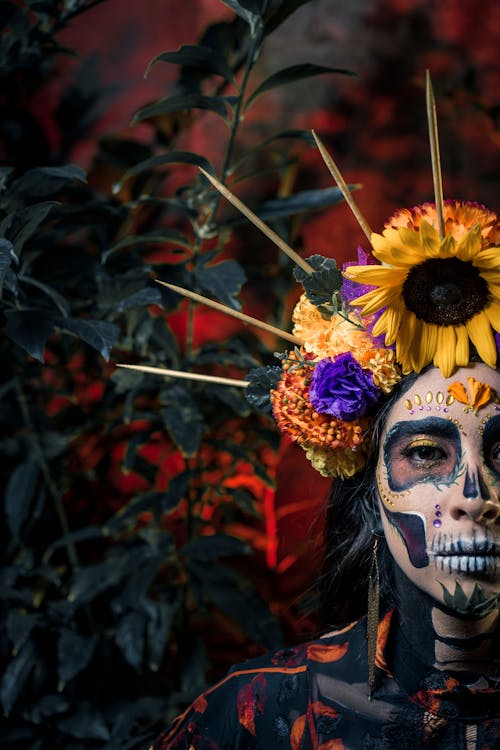 คลังภาพถ่ายฟรี ของ dia de muertos, ชุดแต่งกาย, ผู้หญิง