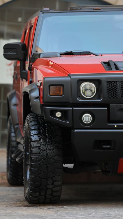 Hummer Latest Red Close up of Red Hummer H2 · Free Stock Photo