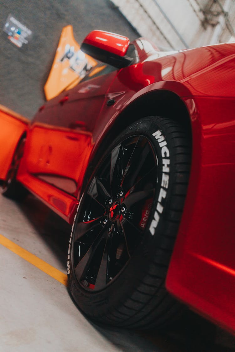 Close Up Of A Car Wheel