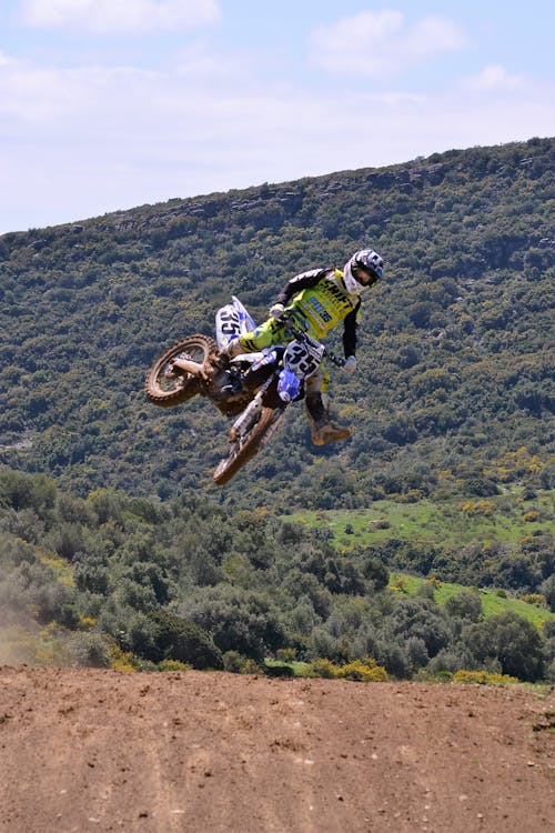 Free stock photo of biker, jump, motocross