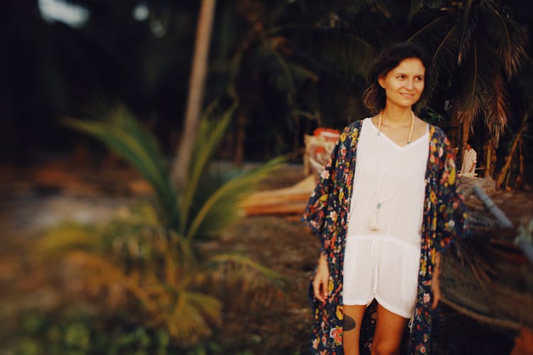 Woman Standing In Robe