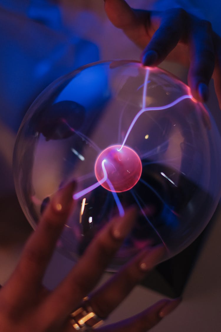 Close Up On Magnetic Ball In Hand