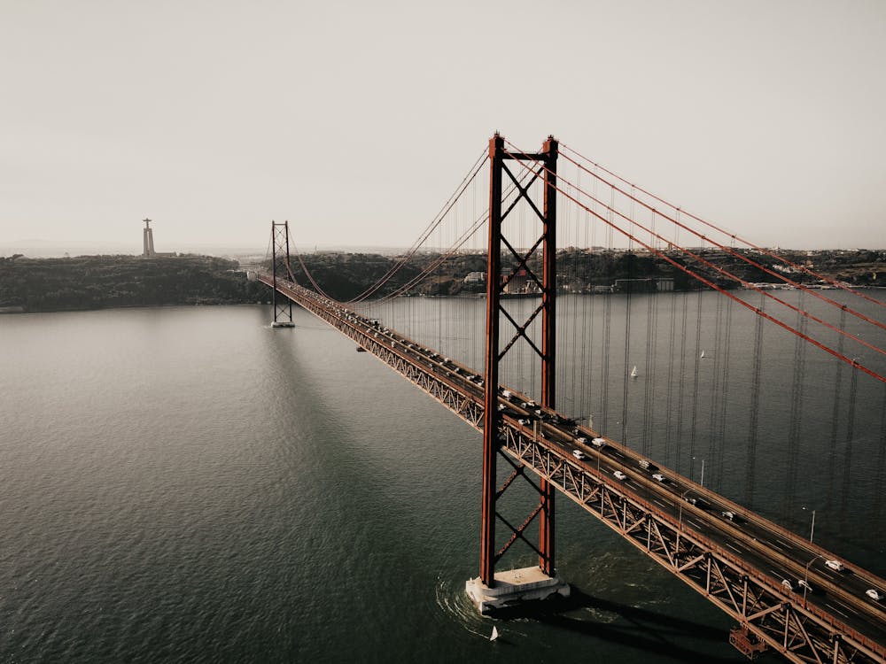 The Ponte 25 de Abril Bridge in Portugal