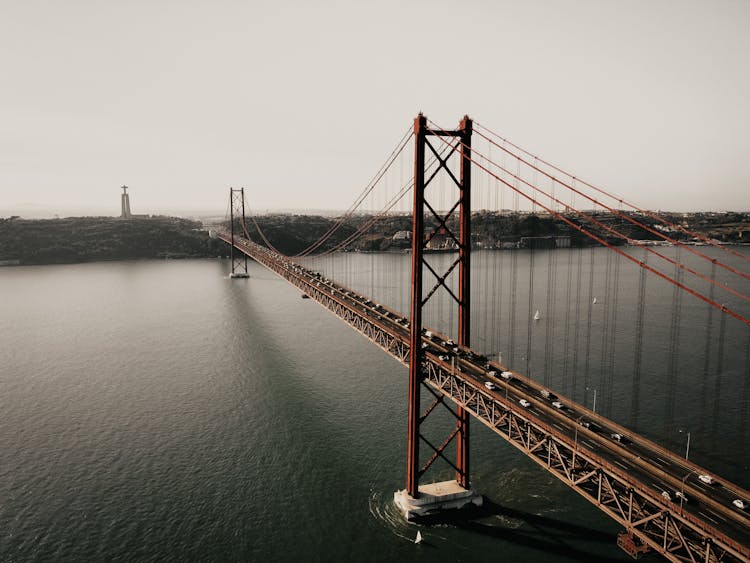 The Ponte 25 De Abril Bridge In Portugal