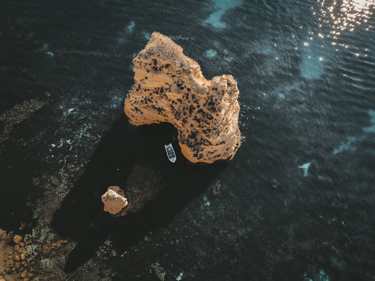 Birds Eye View Of A Sea Stack