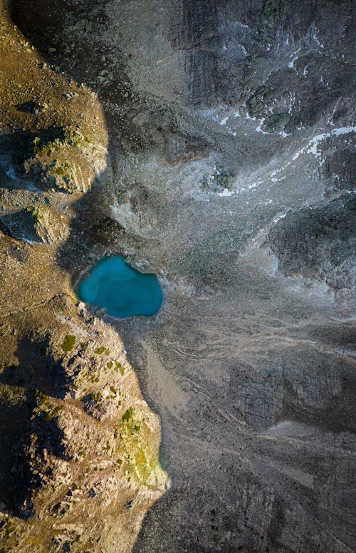 Aerial View of Green and Brown Land