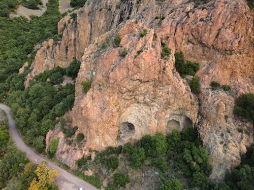 Brown Rock Formation Surrounded by Trees 