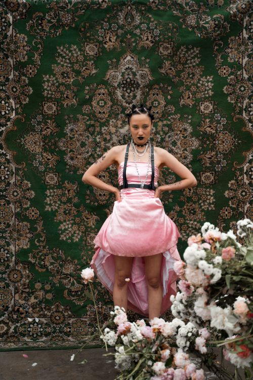 Woman in Pink Dress and Black Boots Standing Free Stock Photo Woman in Pink Dress and Black Boots Standing Free Stock Photo