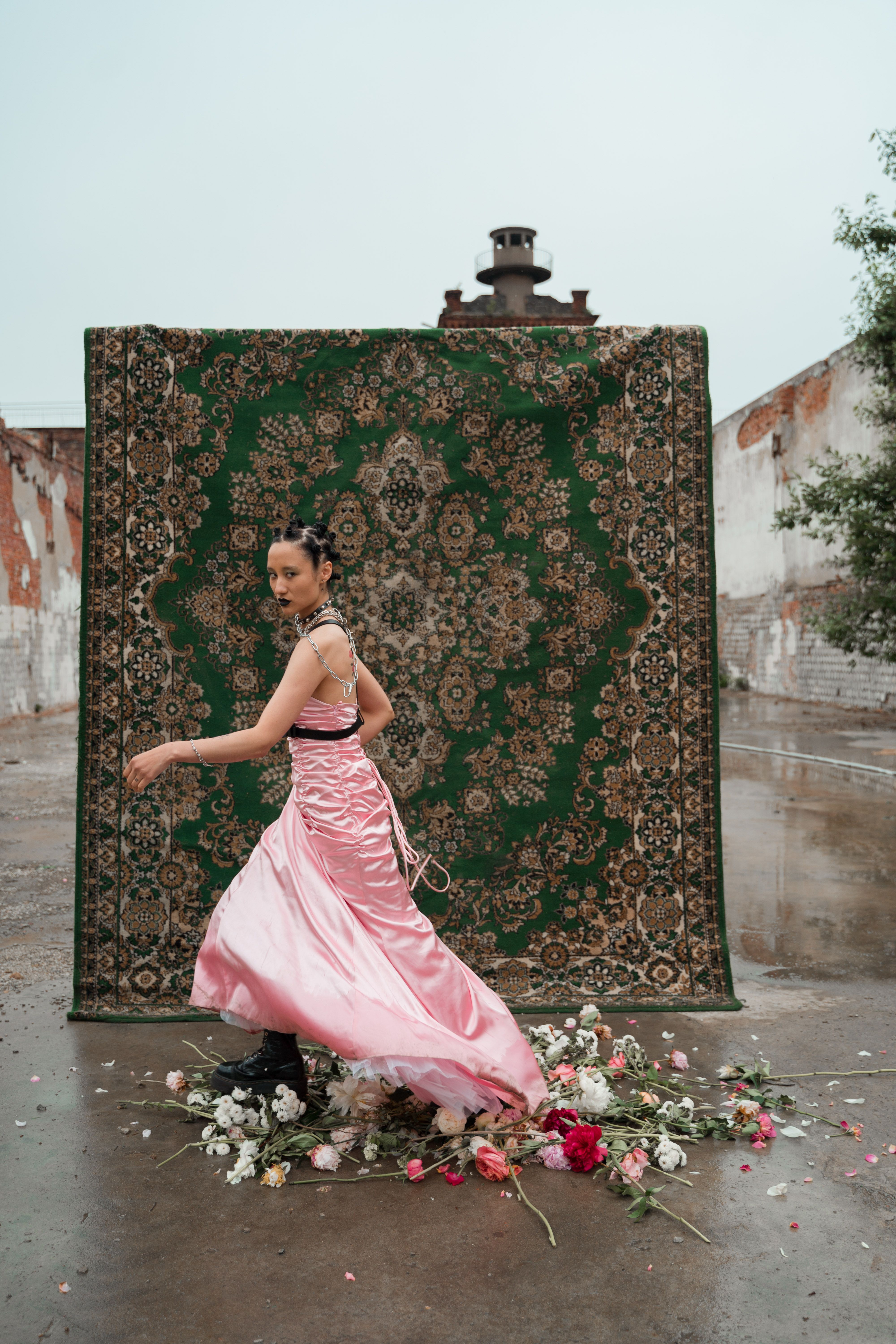 Stylish Young Woman in Pink Dress · Free Stock Photo