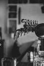 Beer Tap in Grayscale Photography