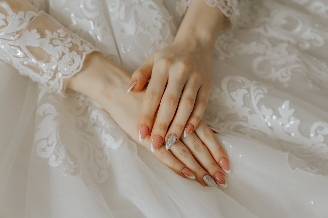 Classic French Bridal Nails