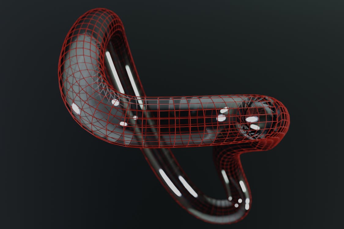 3D Render of Shiny Abstract Object