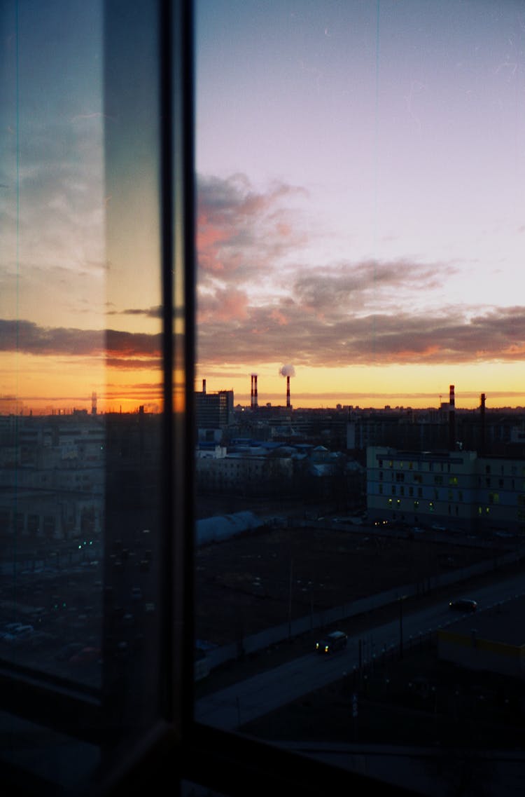 City Skyline During Dusk