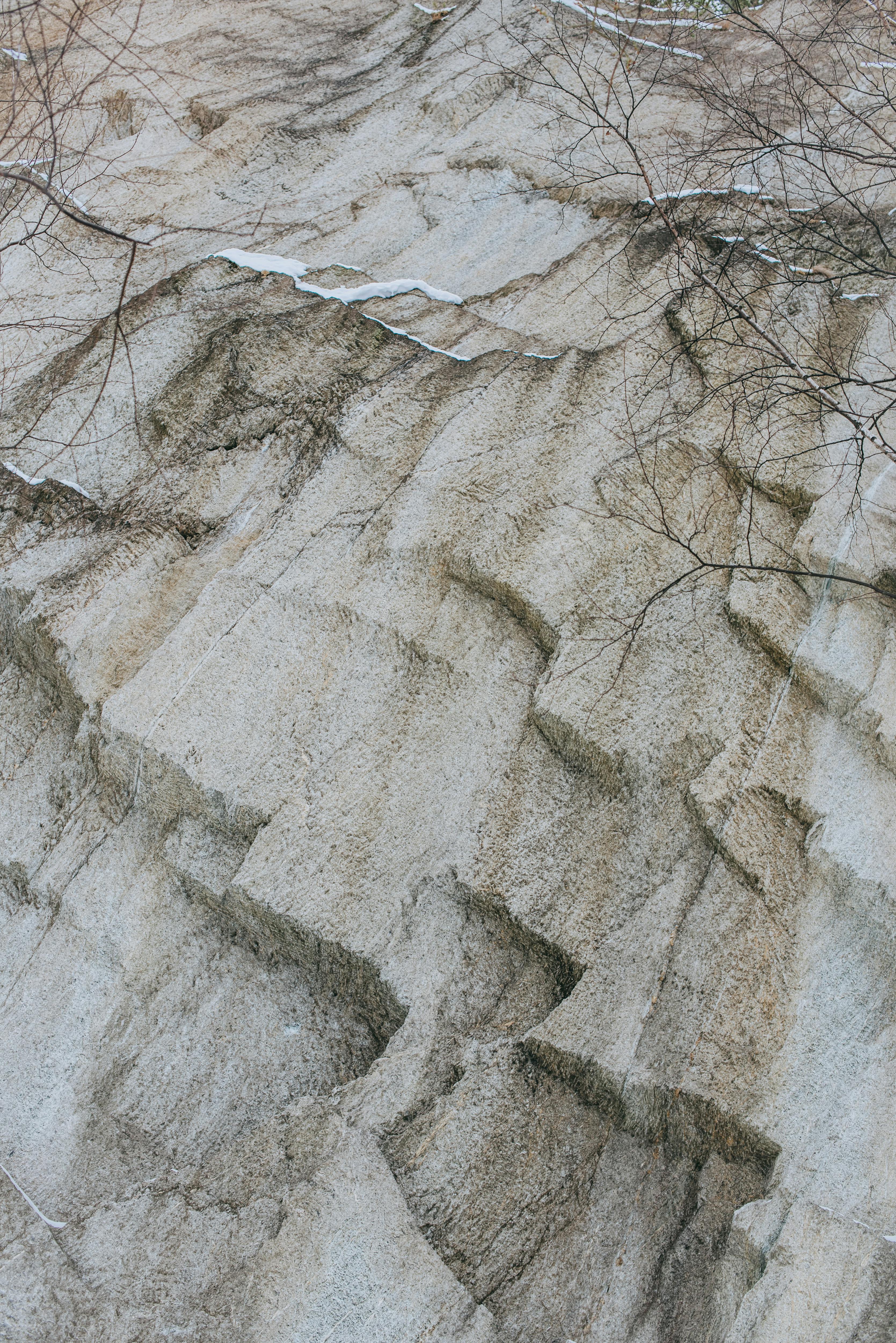 Close-up of intricate rock textures highlighting geological formations.