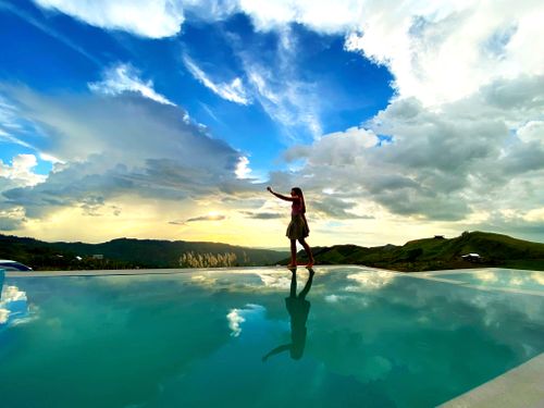 Free stock photo of bluesky, clouds, female Stock Photo