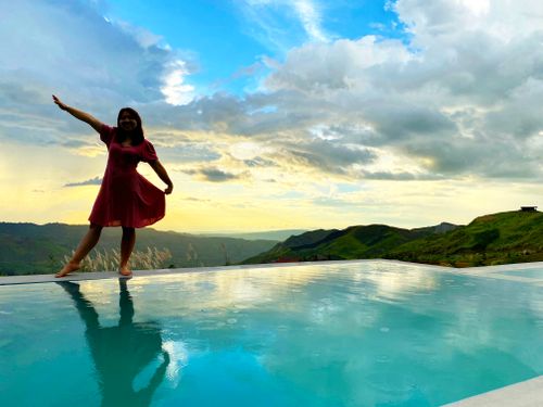 Free stock photo of blue skies, blue water, clouds Stock Photo