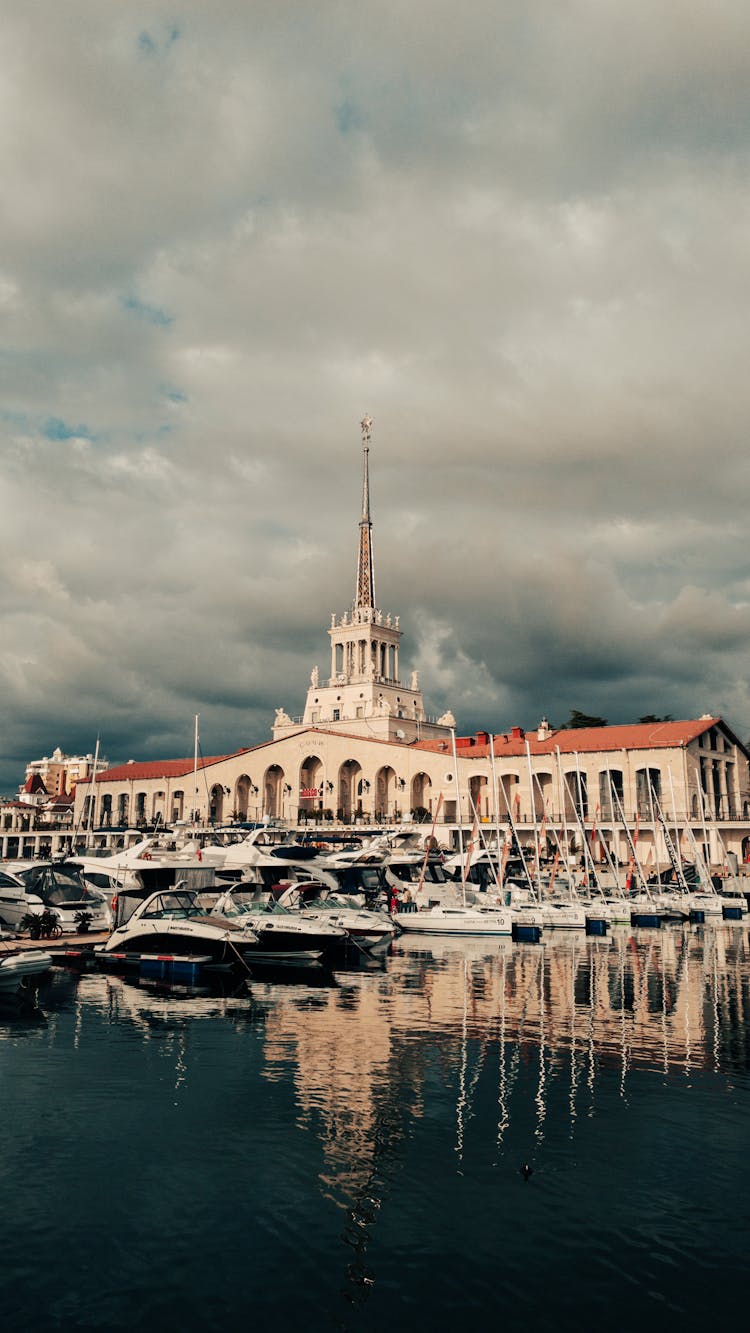 View Of Marine Station In Sochi, Russia