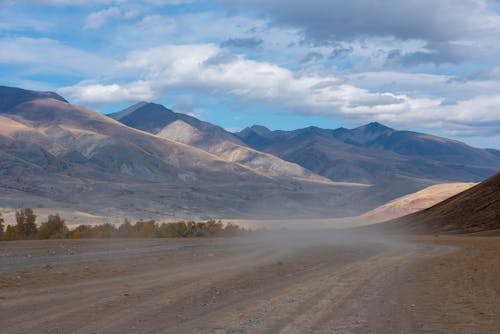 A Dirt Road in a Desert