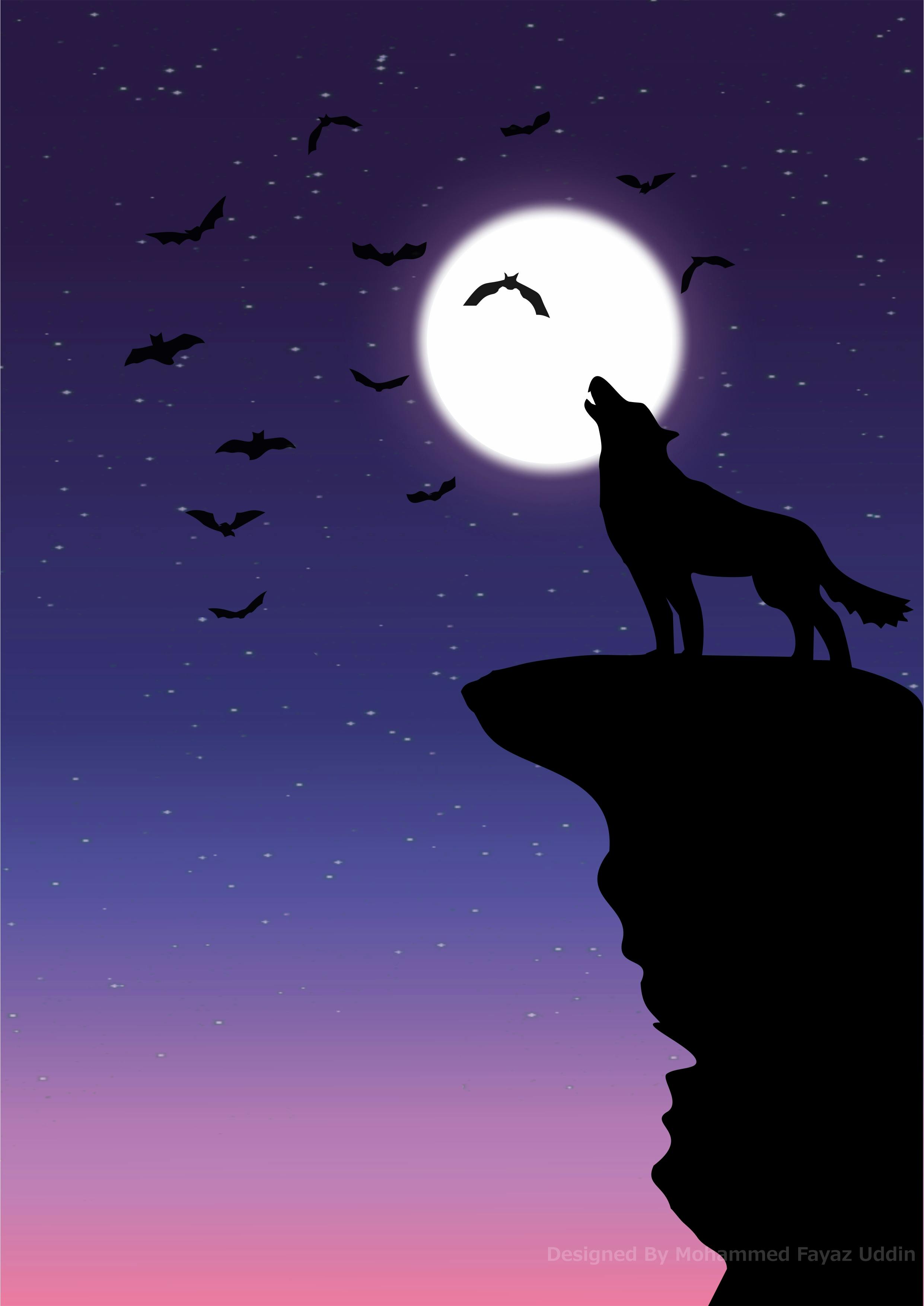 Wallpaper Moon Silhouette Girl and Dog Great Dane Atmosphere Light  Nature Background  Download Free Image